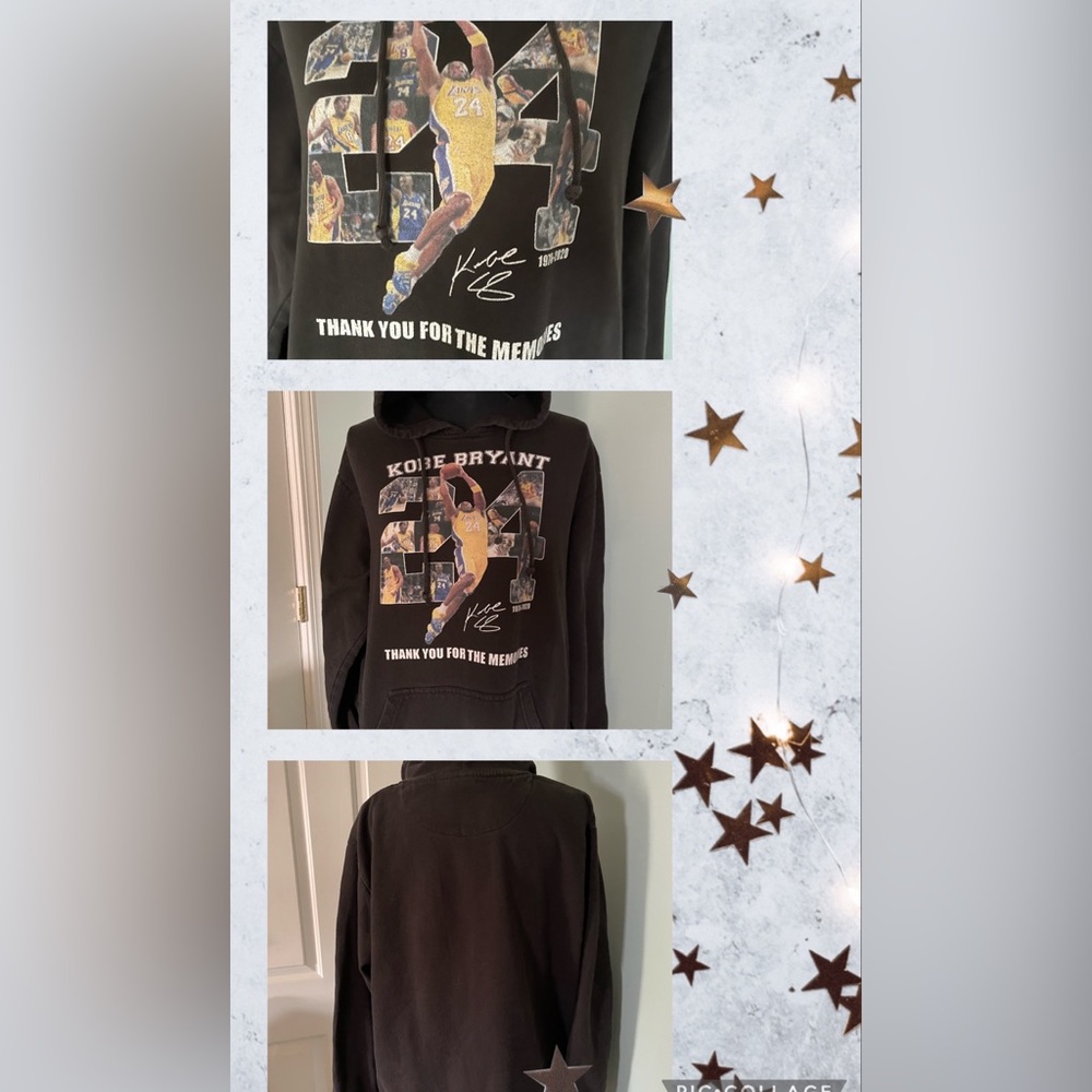Men’s Kobe Bryant “Thank You for the Memories” Hooded Sweatshirt Size L